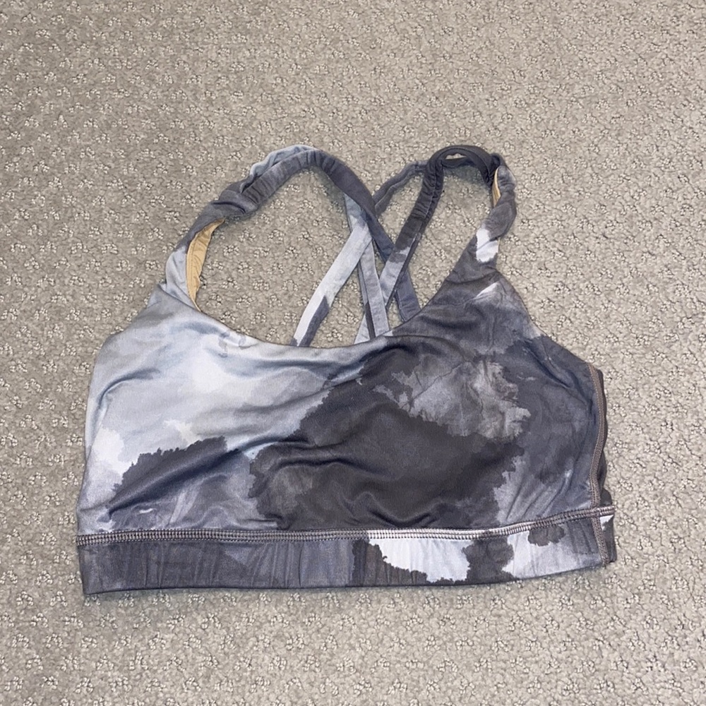 Lululemon grey tie dye sports bra